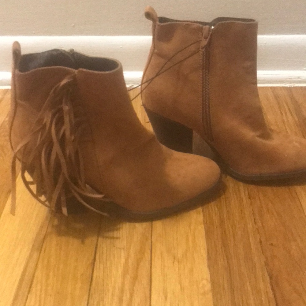 Tan booties